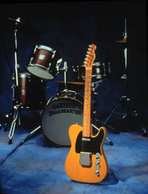Broadcaster : la guitare Fender et la batterie Gretsch